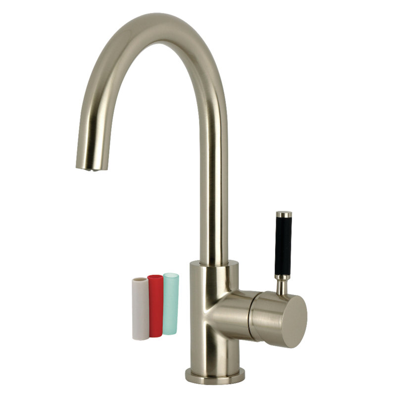 Kingston Brass Kaiser Single-Handle 1-Hole Deck Mount Vessel Faucet, Brushed Nickel
