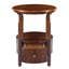 Table d'appoint ronde en bois de la collection Wexford, avec tiroirs et rangement