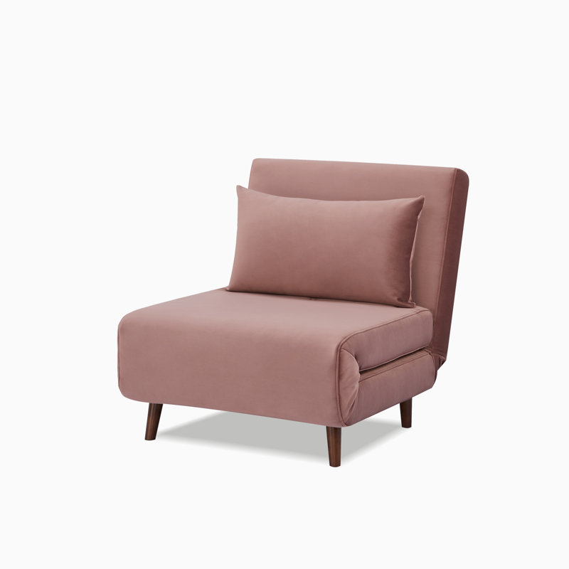 Arnuad Futon Chair, Blush Velvet