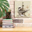  «Pirate Ship Blueprint 2» par Ann Klee, art mural sur toile, 12 po x 12 po-1745243646