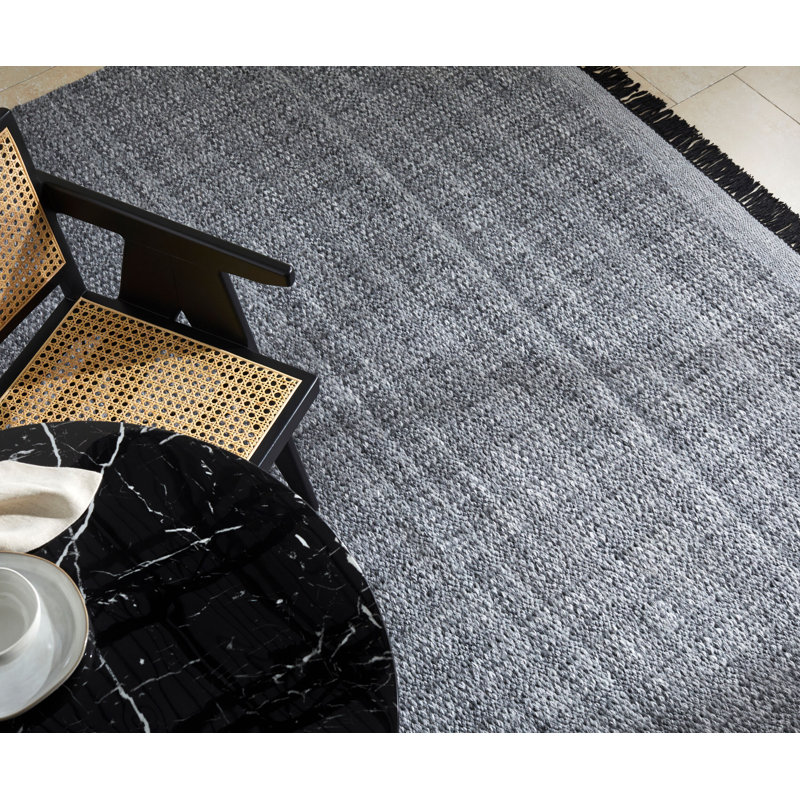 Striped Area Rug, Rectangle 2' x 3', Charcoal