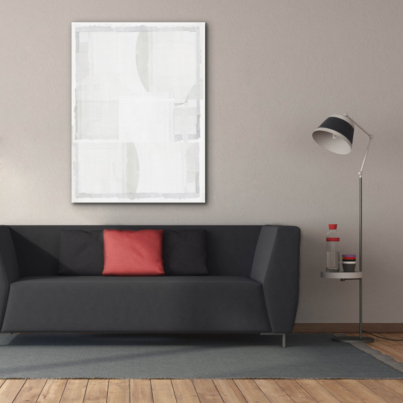  «White On White 5» par Cartissi, art mural sur toile, 40 po x 54 po