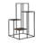 4-Tier Display Shelf Rustic Brown And Black