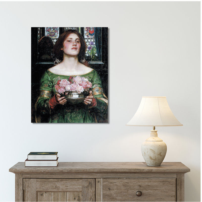 «Gather Ye Rosebuds tandis que Ye May» par John William Waterhouse, reproduction d'art sur toile, estampe numérique sur toile pour la décoration intérieure