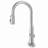 Modern Brushed Nickel High Arc Single Handle Kitchen Faucet With Pull-Down Sprayer, 3-Function Stainless Steel Sink Faucet With Deck Plate