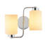 Lampe murale encastrée 2 lumières avec culot en verre