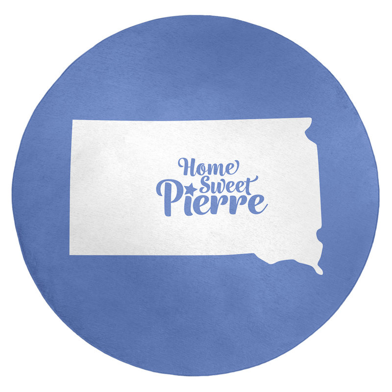 Tapis en poly-chenille pierre south dakota, Rond 5 pi