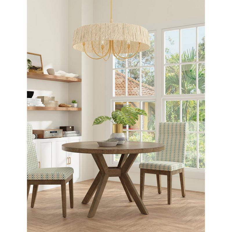 SUSPENSION À 6 LUMIÈRES, H 18,75 po x l 36 po