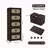 20" Side Wide Folding Storage Cabinet ,5 Tiers,19.69"×11.81"×50.00",Collapsible Storage Bins With Magnetic Door, Plastic Storage Cabinet With Wheels-768399409-768399412