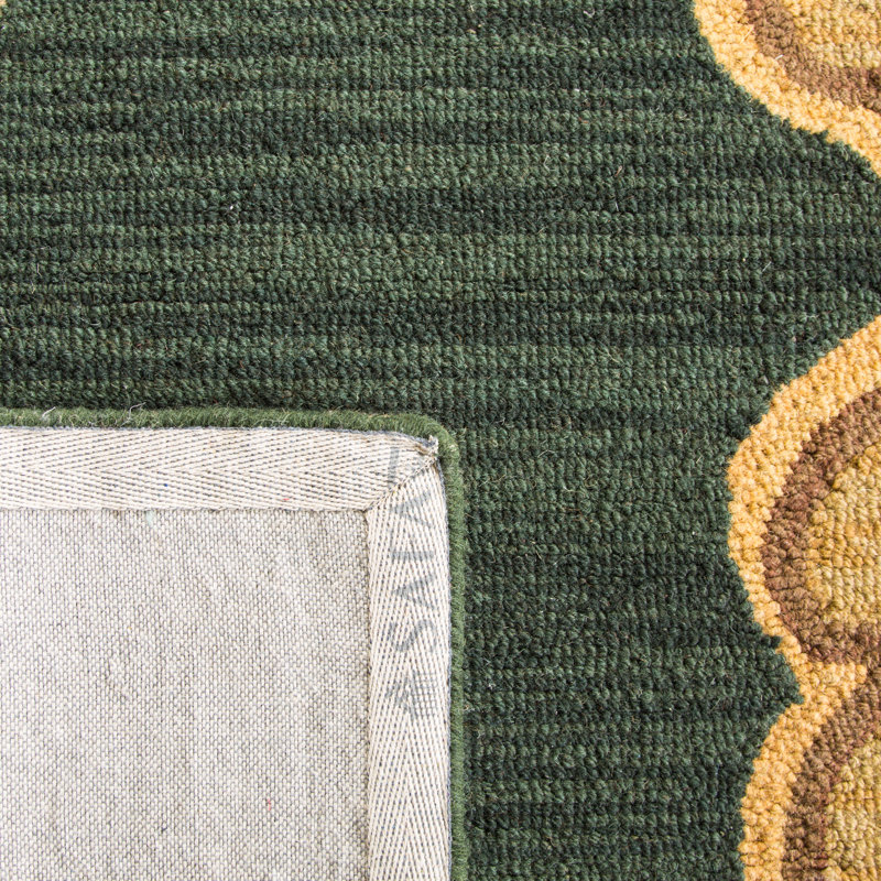 Tapis floral en laine touffeté à la main Arber Jardin, Rectangle 3 pi x 5 pi