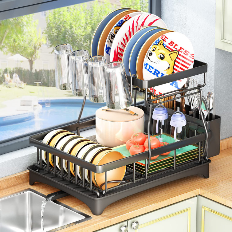 Lifewit Large Dish Drying Rack for Kitchen Counter, Dish Drying