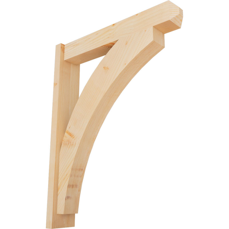 Persienne en bois rustique Thorton Craftsman, Sapin Douglas de 5 1/2 po (lisse),  P 28 po x H 36 po 