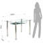 Laurent Glass Steel Writing Desk