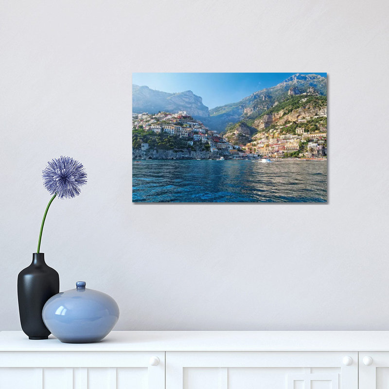 Coastal view of Positano from the Sea 1 Piece Wrapped Canvas Wall Art, 30.48 cm H x 45.72 cm W