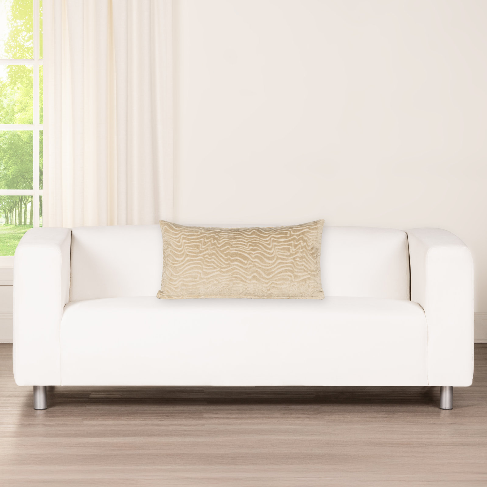 Prudence Throw Pillow, Polyester, Rectangle 14"H x 26"W, Brown
