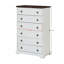 Commode de chambre à coucher moderne 6 tiroirs - Wiggle, texturé, facile à assembler, commode blanche