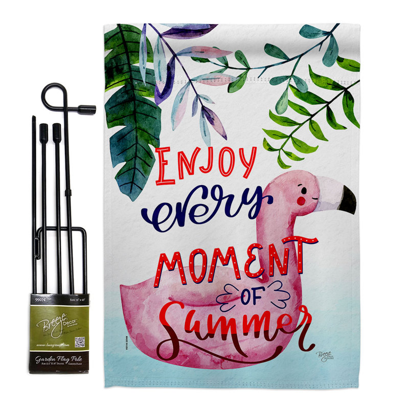 Ensemble de drapeaux en polyester 18,5 x 13 pi Enjoy Every Moment