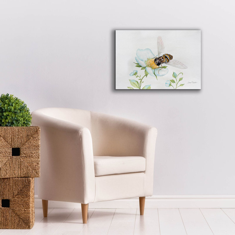 Toile épique «Bee in Watercolor» par Jean Plout, 26 po x 18 po, H 18 po x l 26 po