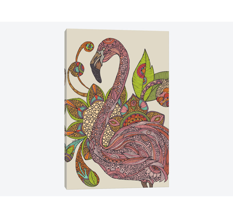 «Royal Flamingo» par Valentina Harper, reproduction sur toile tendue sur châssis, H 40 po x l 26 po x P 1,5 po, Toile tendue