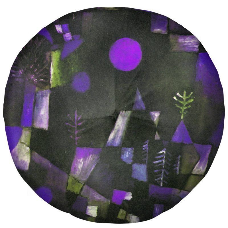 Coussin de plancher plein lune klee paul, 31,5 po x 63 po, Mauve