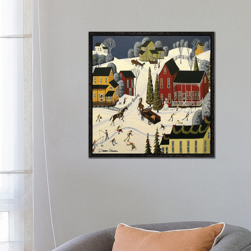 Christmas Cheer by Debbie Criswell - Painting on Canvas, 66.04 cm H x 66.04 cm W, Black Framed