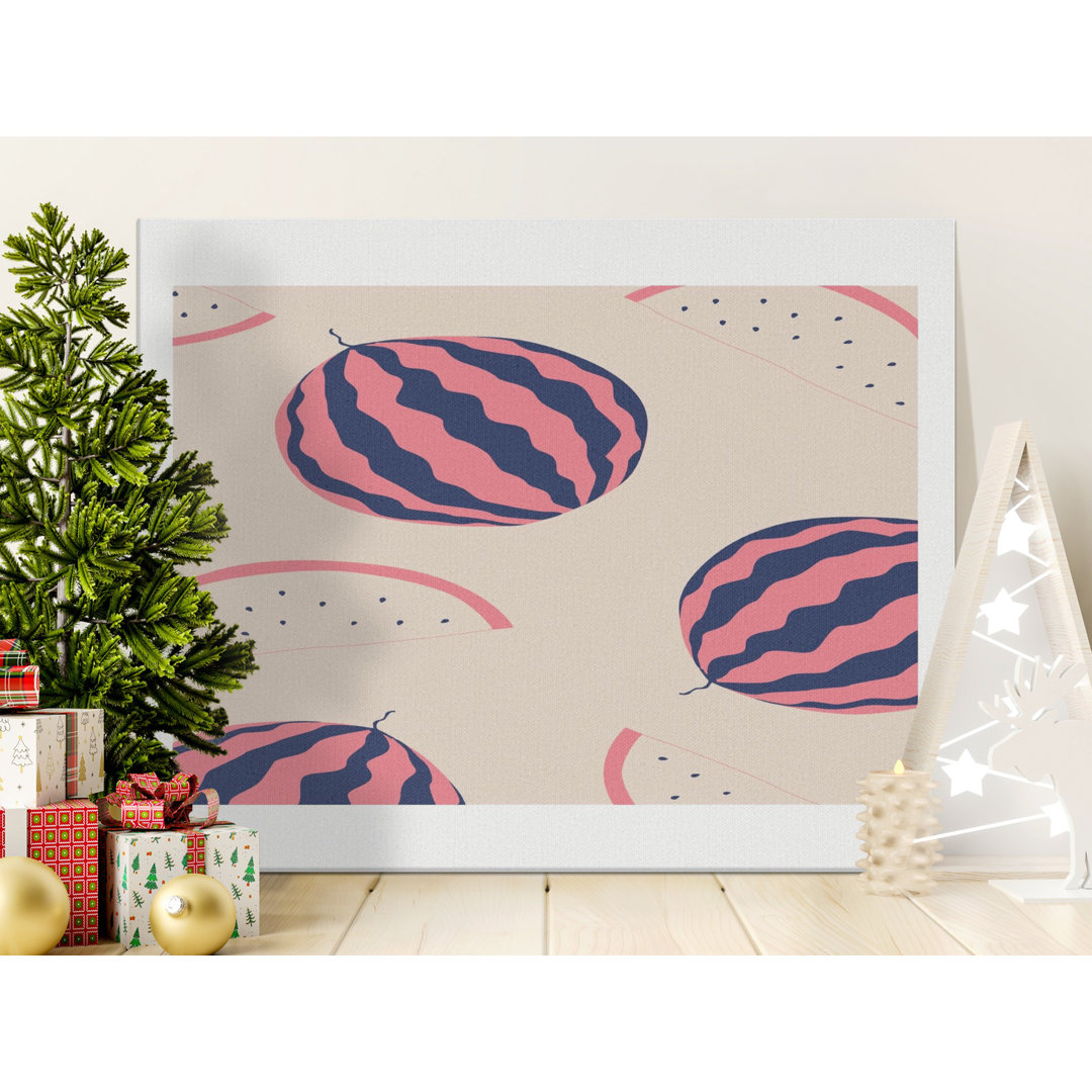 Modern Watermelon Kitchen Canvas Art
