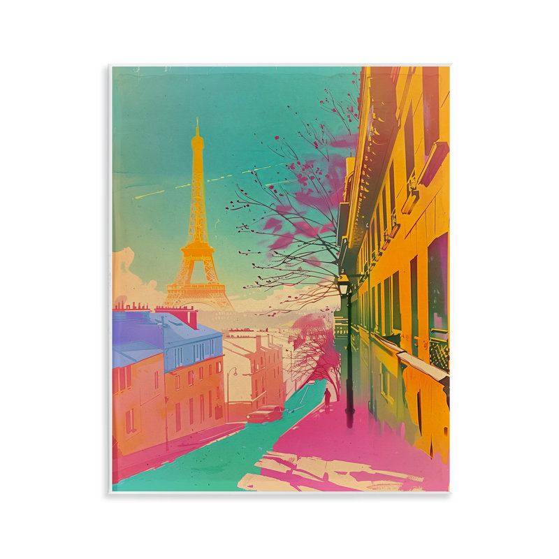 Abstract Paris Tower Wall Plaque Art by Sasha