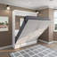Grand lit escamotable en bois massif Johnniemae-1168875452
