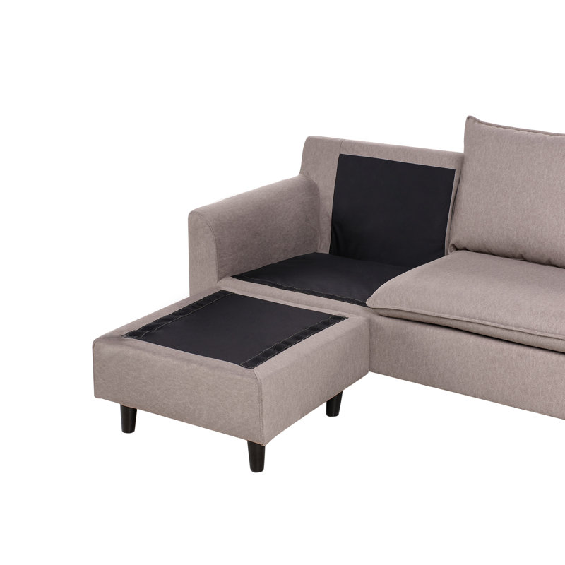 ELVENES 4 Seater Corner Sofa , Beige, Left Hand Facing