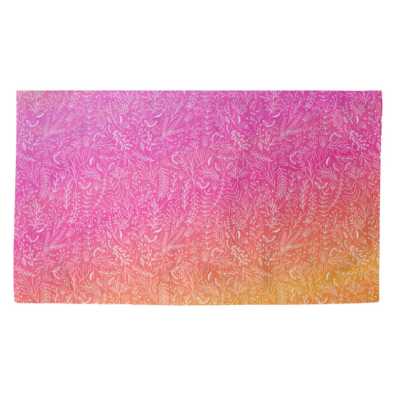 Tapis ditsy floral rose/orange Avicia, Rectangle 2 pi x 3 pi 4 po