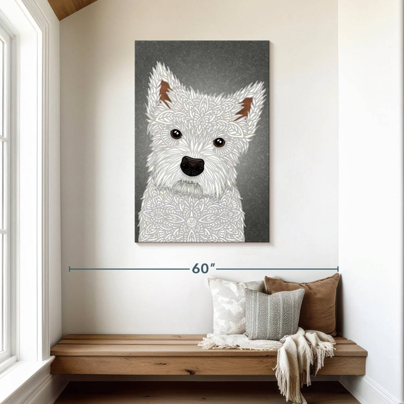 Brampt Cute West Highland Terrier Portrait, 45" H x 30" W