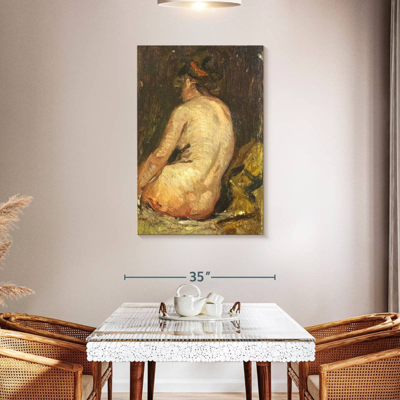 Leisha, nu féminin de dos, H 45 po x l 30 po