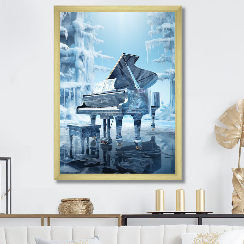 Winter Winter Frozen Forte sur toile, Encadrement doré, H 32 po x l 24 po
