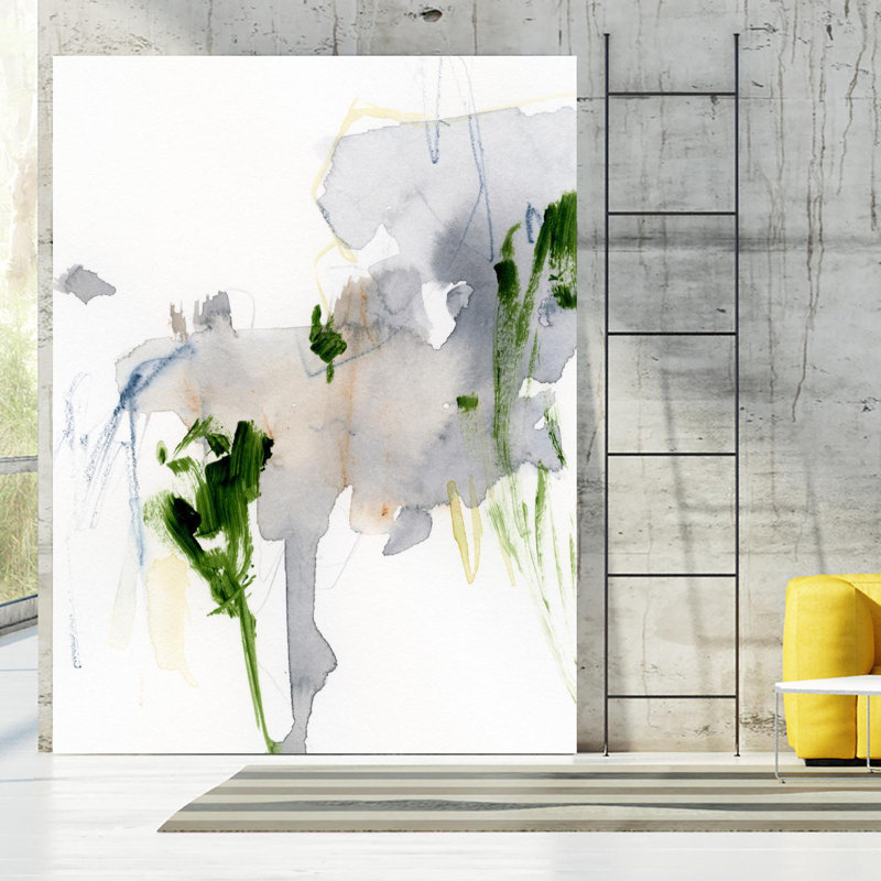 «Green And Gray Ii», reproduction d'art sur toile géante 72 po x 54 po
