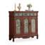 Banc de rangement en bois manufacturé brun
