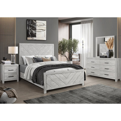 Lit simple contemporain en bois, tête de lit élégante pour se détendre dans la chambre à coucher