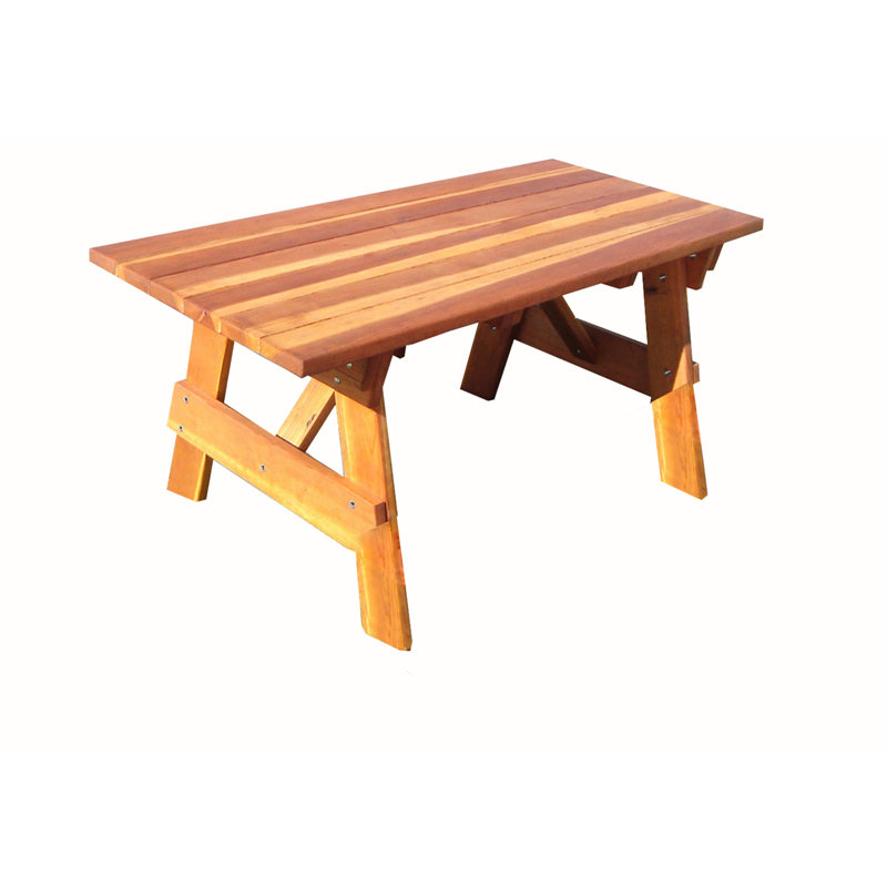 Table de pique-nique en bois massif Diggory, H 30,5 po x L 72 po x l 33 po