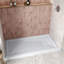 Base de douche 48 po x 32 po en alcôve en acrylique blanc brillant avec bonde droite, bonde incluse-115222735