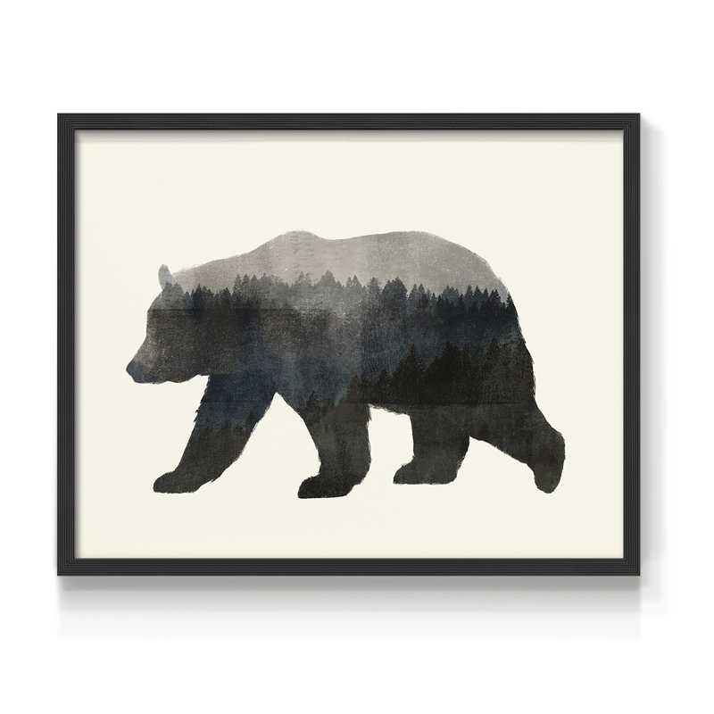 The Wilderness II -Framed Print - Restickable, H 16 po x l 20 po, Noir, noir, noir, noir