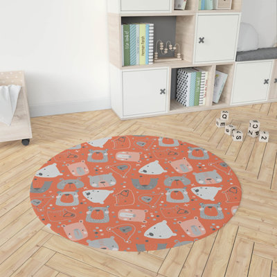 Bear Face Kids Play Mat