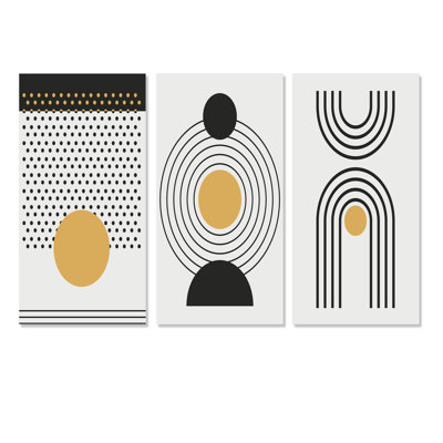 " Creative Vintage Designs In Retro Colors XIV " 3 - Pieces