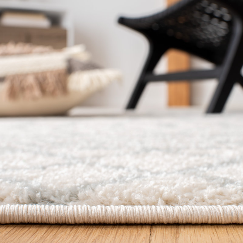 Tapis ivoire / gris clair Delong Southwestern, Rectangle 2 pi x 5 pi