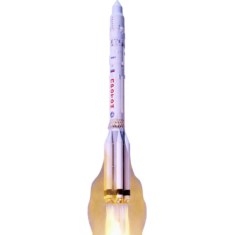 Lancement de fusée de la course spatiale russe Proton de la NASA