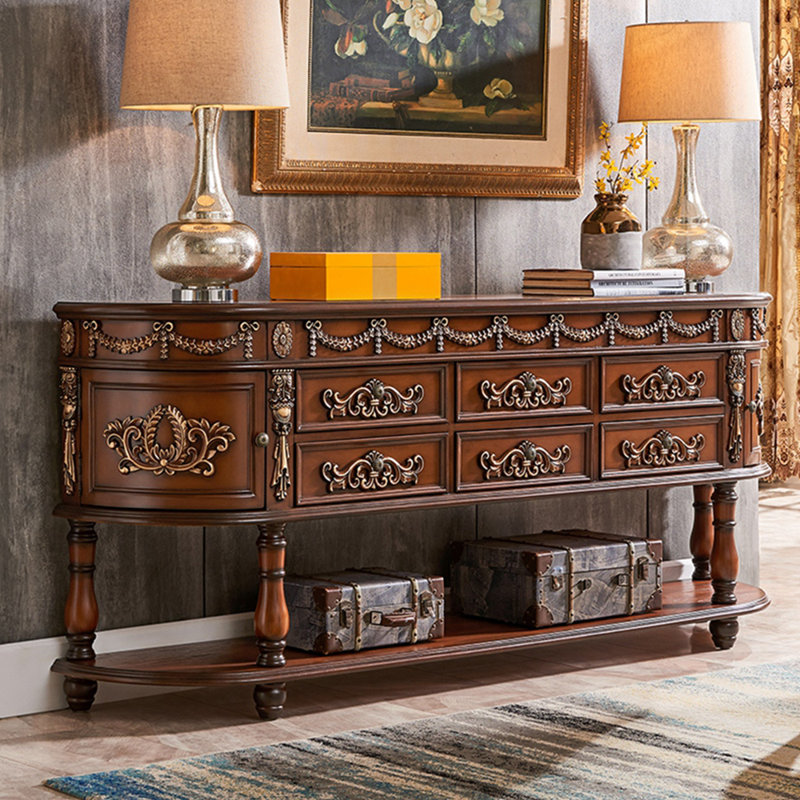 Console Castleman, Brun, Brun, H 33,9 po x l 78,7 po x P 15,7 po