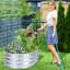 Lit de jardin surélevé galvanisé argent-108830267