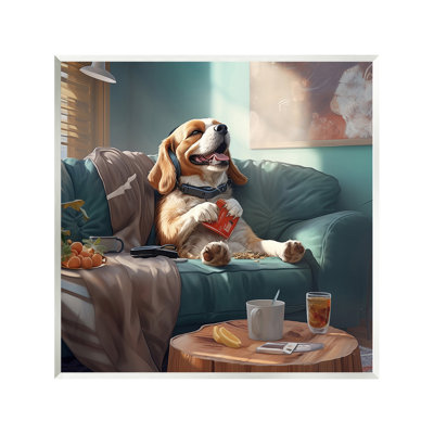 «Happy Dog on Couch» par Jim Baldwin