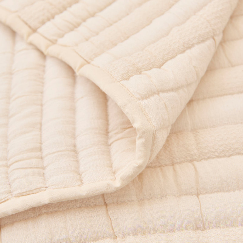 Cotton Bedspread, Natural, 220cm x 200cm