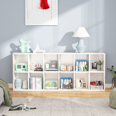 71.65 Inch Tall Narrow Bookcase Bookshelf