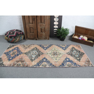 Tapis de couloir turc exceptionnel exceptionnel avec des motifs complexes pour une décoration intérieure élégante