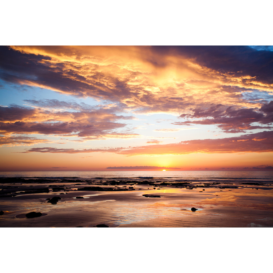 Sonnenuntergang am Kabelstrand - Leinwandbild